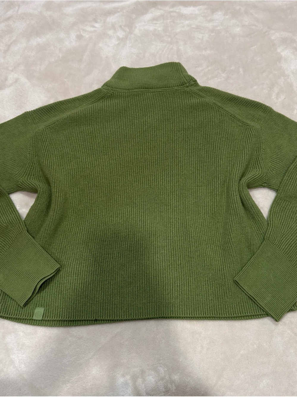 Lululemon olive colored merino blend ribbed knit turtleneck sweater - Picture 2 of 3